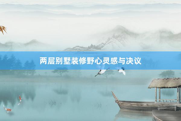 两层别墅装修野心灵感与决议